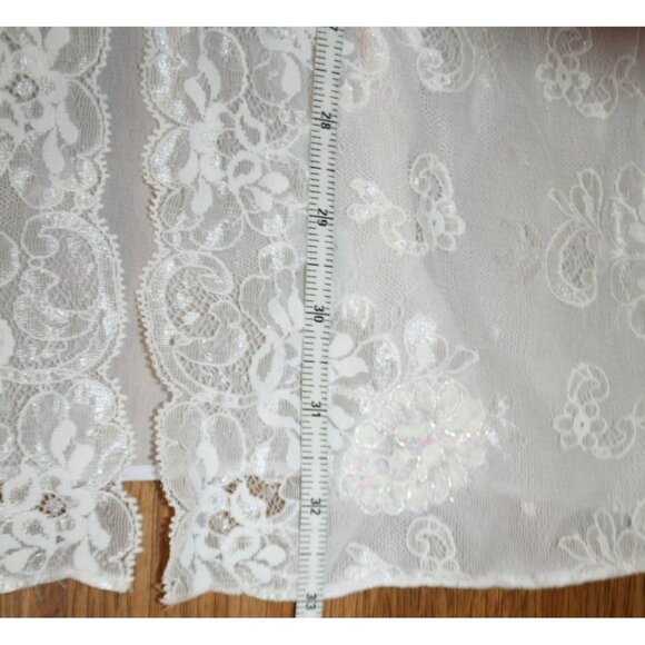 Victorias Secret Gold Label Lace Kimono Robe Womens M Bridal Wedding Romantic - Picture 8 of 8